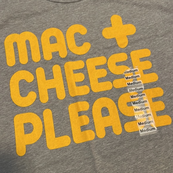 Mac and cheese gray t shirt men’s medium NEW - Picture 2 of 3